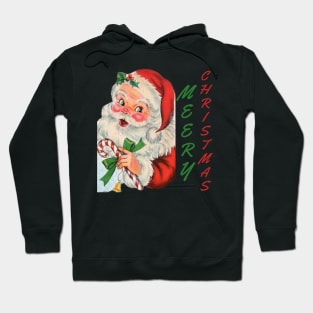 retro vintage pink santa claus Hoodie